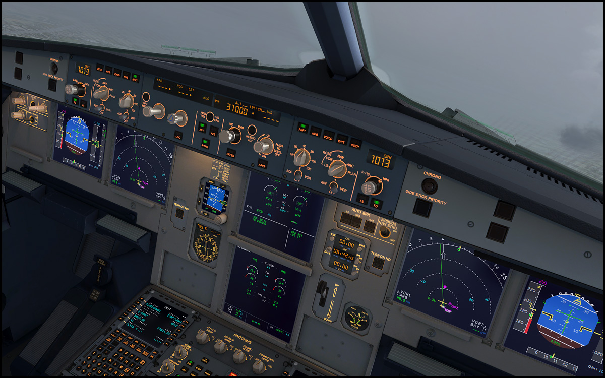 Aerosoft FSX cockpit views airbus x V1.31 - Auto Flight, Manual Flight