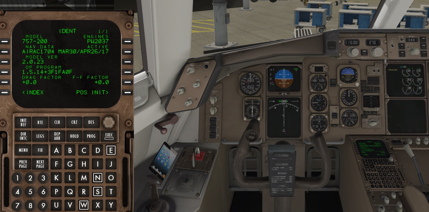 XPlane 11 NavData Flightfactor B757200 > FMC Out of Date