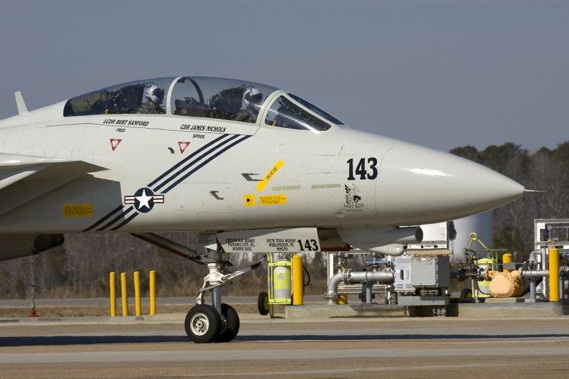 F-14B restored to 1972 color scheme with the Pukin Dogs VF-143 logos DSC_85...