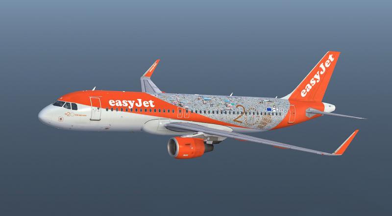 easyJet A320 G-EZOX 20 Years Livery - Airbus A320/A321 liveries