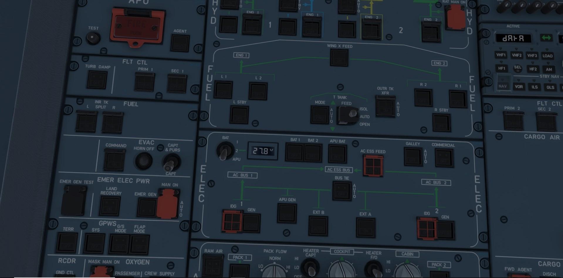 A330 Checklist Fuel Pumps and External Lights Step by Step guide