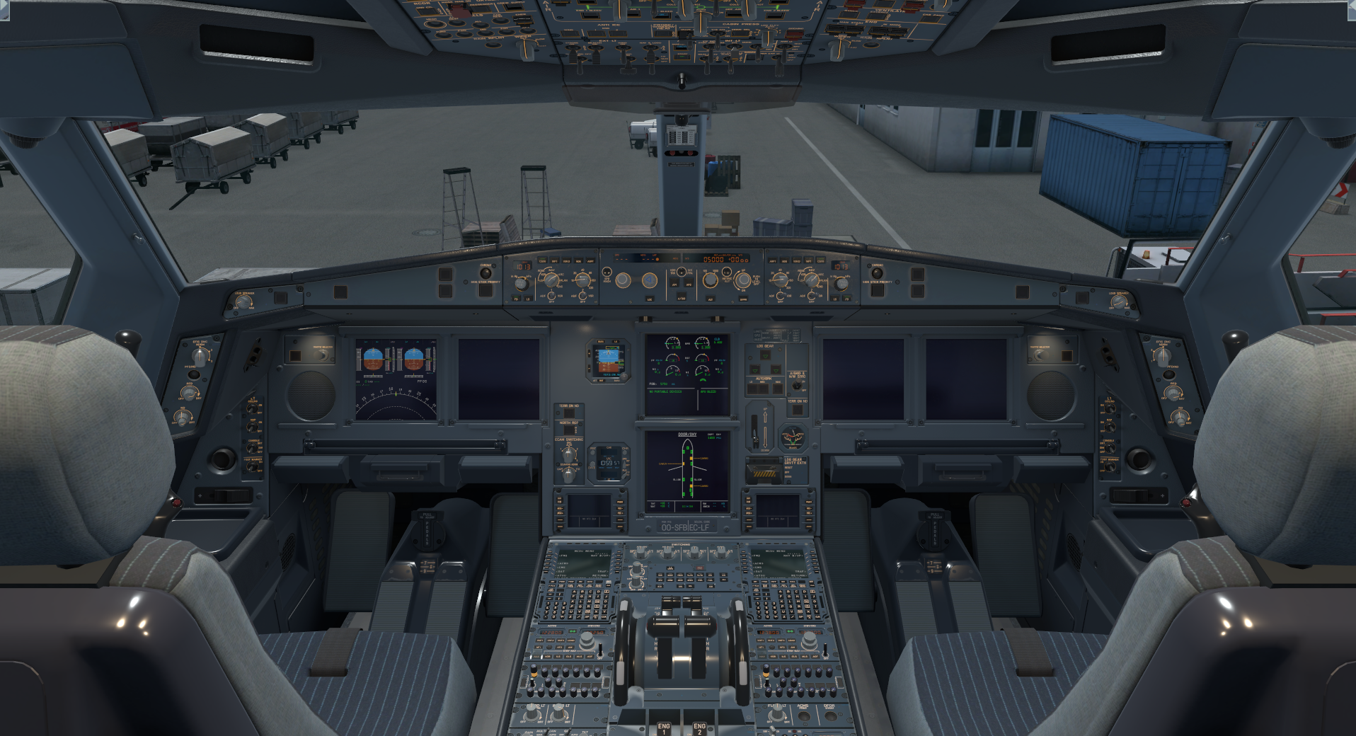 A330 P3Dv5 1.020 Displays im Cockpit teilweise dunkelel - Systeme