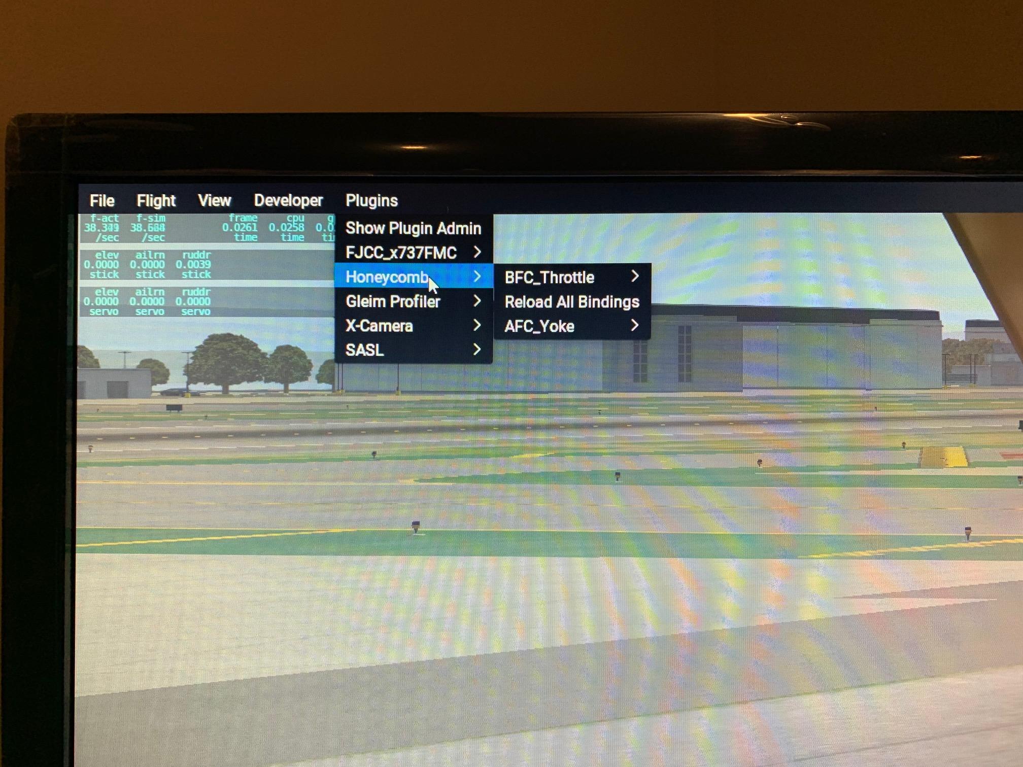 Plugins menu Configurator (XPlane 11/12