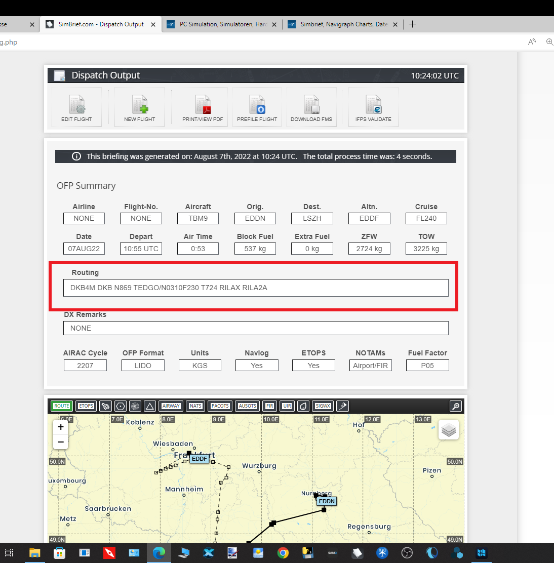 Simbrief, Navigraph Charts, Datenabgleich - Tools, Flugplaner, ATC ...