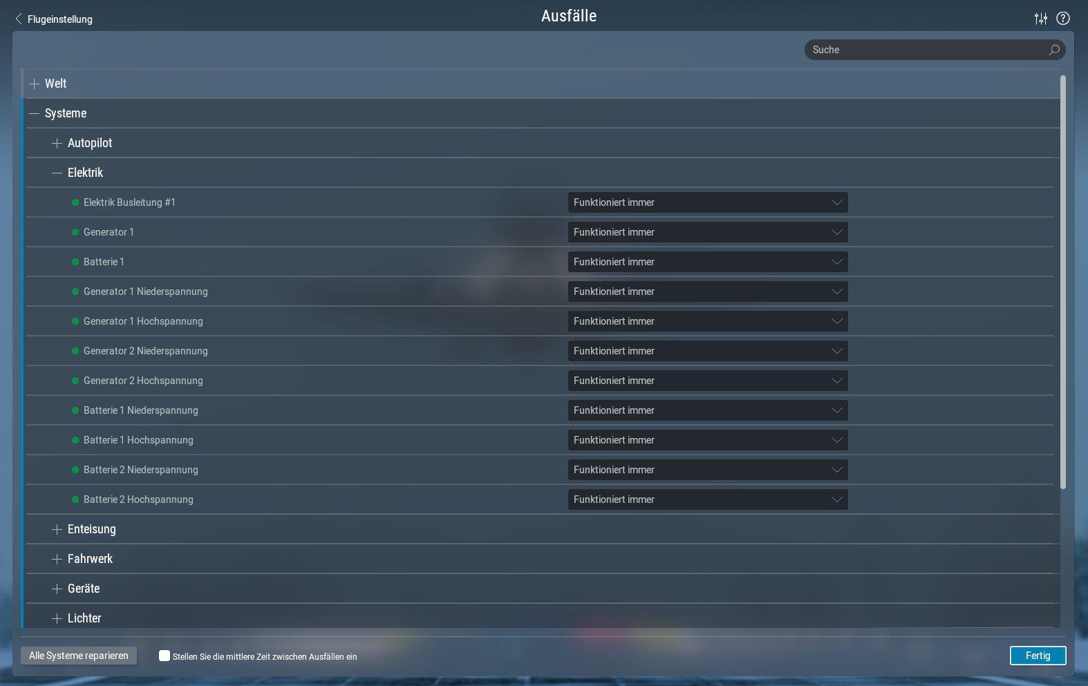 Ausfall des Alternators