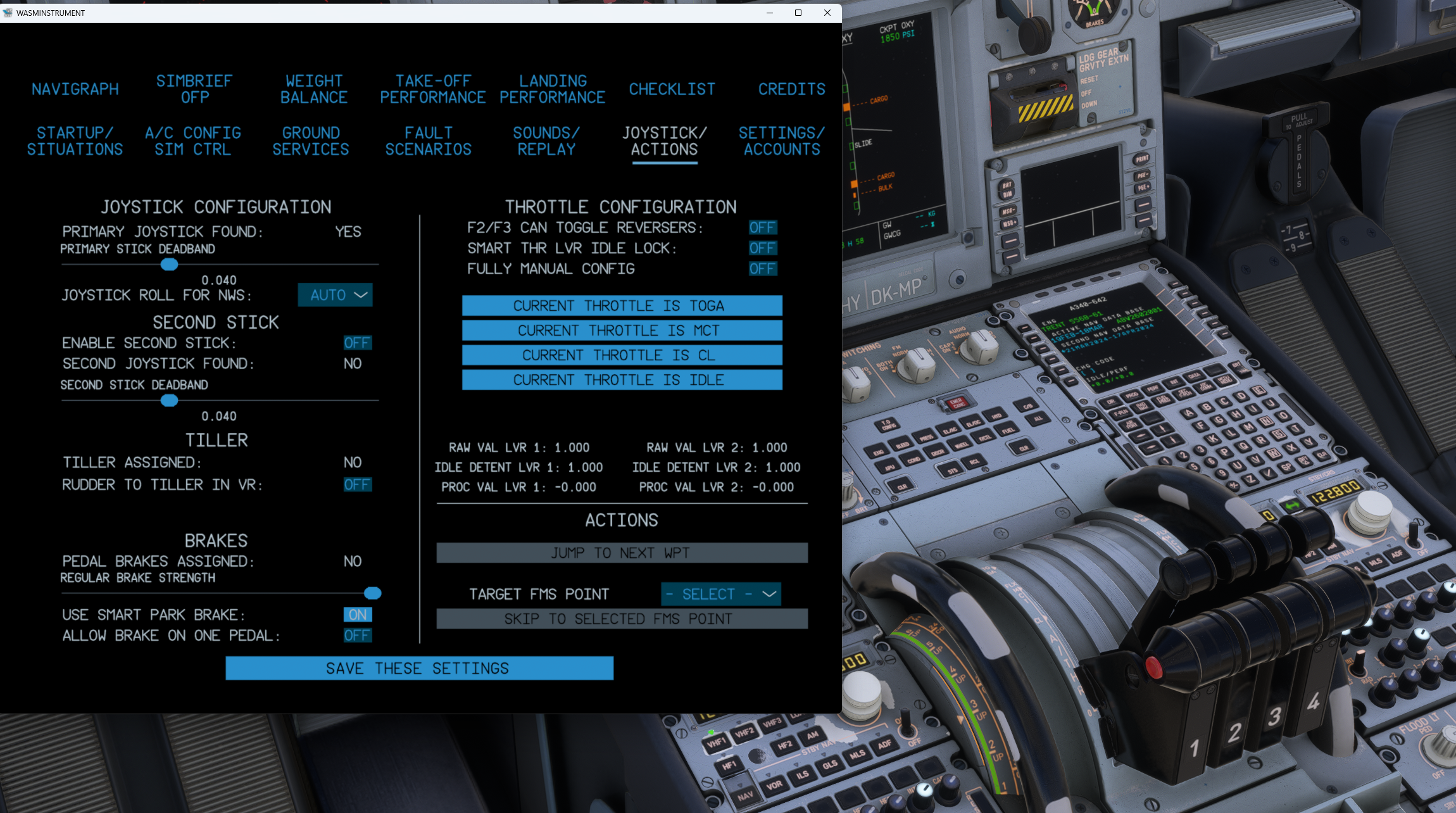 Thrustmaster throttle quadrant calibration