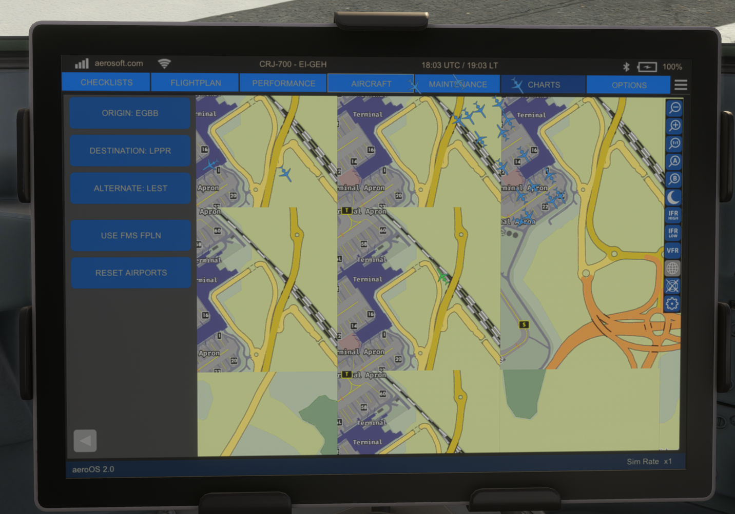 Charts Screen Corrupt